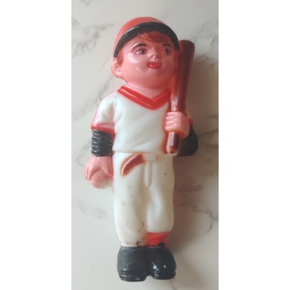 Vintage Wilton Baseball Player Batter Up Cake Topper Decoration Party Favor A12